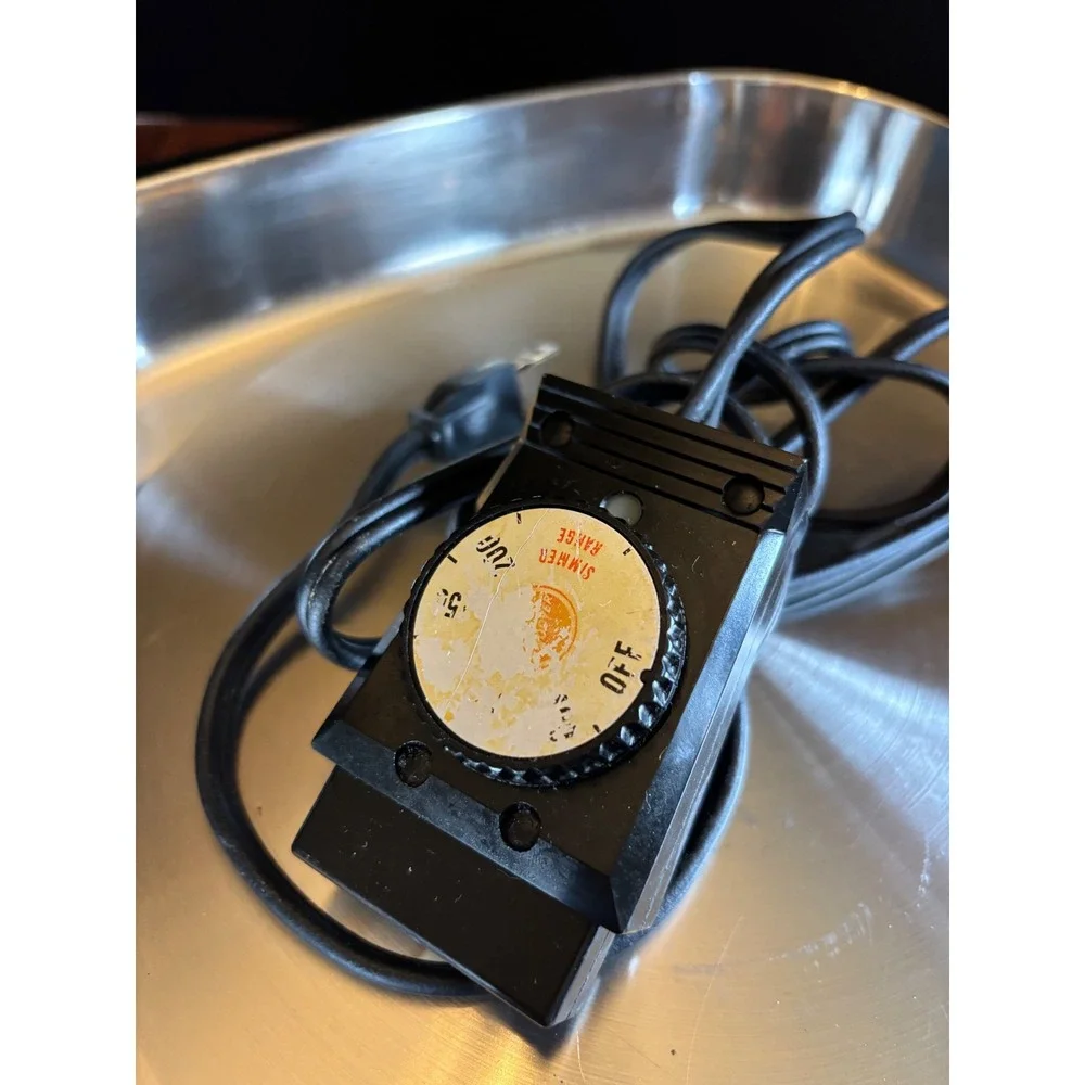 Hoover Vintage Electric Stainless Steel Fry Pan Skillet with Warming Tray 8650